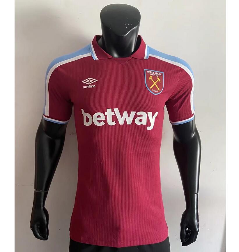 2021/22 West Ham United Home Kit Soccer Jersey Player Version